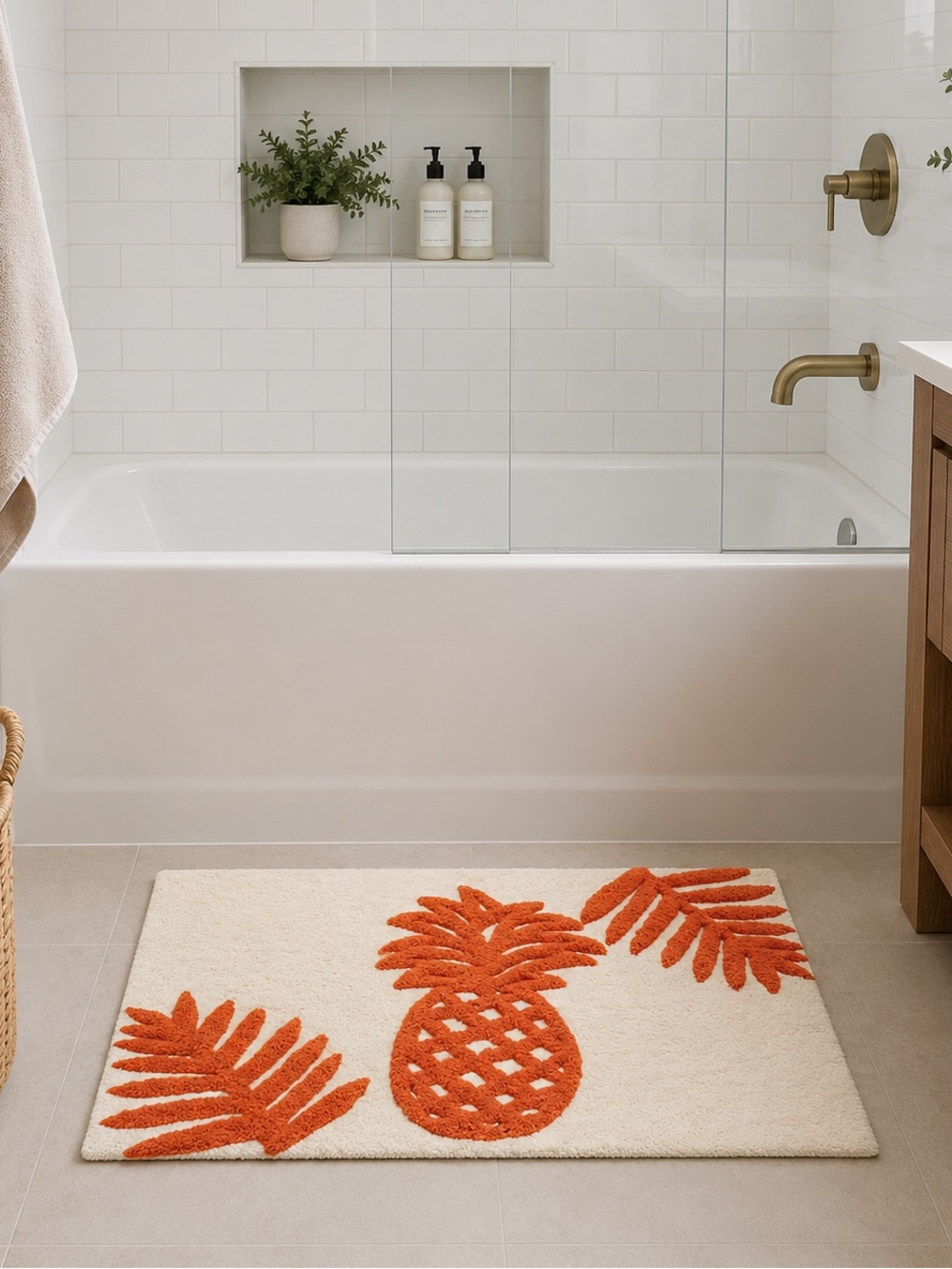 Tommy Bahama Home Pineapple Palm Bath Mat / Rug
